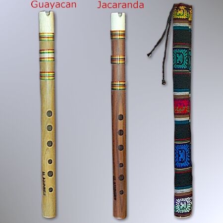 BRAZILIAN ROSEWOOD OR GUAYACAN, PROFESSIONAL  QUENILLAS, QUENAS AND QUENACHOS WITH BONE MOUTHPIECE (ANDEAN FLUTE) - IVAN ALANDRES
