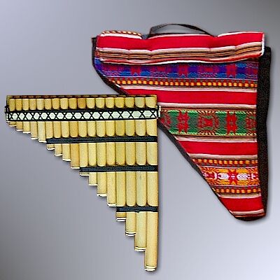 PROFESSIONAL CHROMATIC ZAMPO�A  (ANDEAN PANPIPE) OF 2 ROWS - IVAN ALANDRES