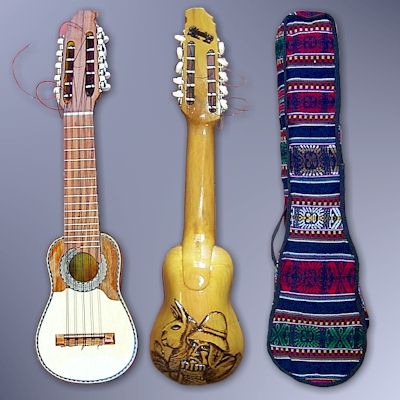 SEMI PROFESSIONAL CARVED CHARANGO OF NARANJILLO WOOD - IVAN ALANDRES