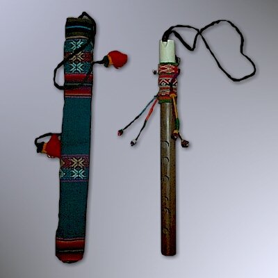 PROFESSIONAL QUENILLAS, QUENAS AND QUENACHOS OF BRAZILIAN ROSEWOOD WITH BONE MOUTHPIECE (ANDEAN FLUTE) - INTI MARKA
