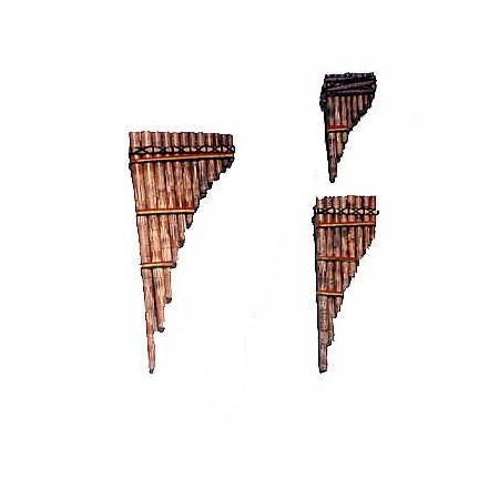 CARVED ZAMPO�AS (ANDEAN PANPIPES)  Set of 4 - INTI MARKA
