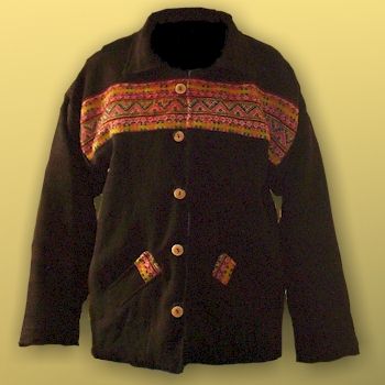 Jacket of hand woven aguayo