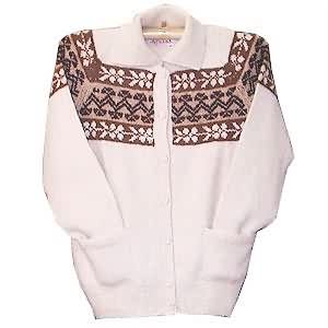 100% Alpaca cardigan with buttons for women