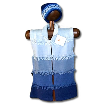 100% Alpaca Vest with flounces