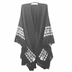 100% Alpaca Ruana