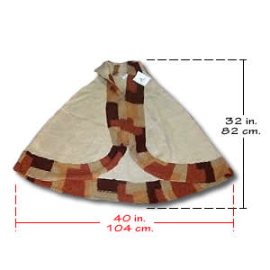 Poncho juvenil con cuello 100% Alpaca