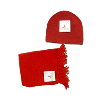100% Alpaca Bell Model Cap/Scarf